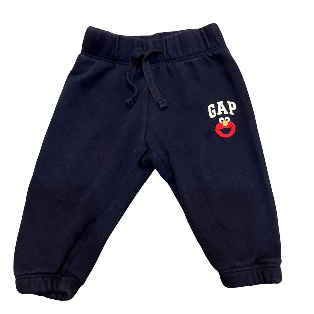 Gap x Elmo Sweatpants Joggers Sesame Street 6-12 Months 70cm Navy Collaboration